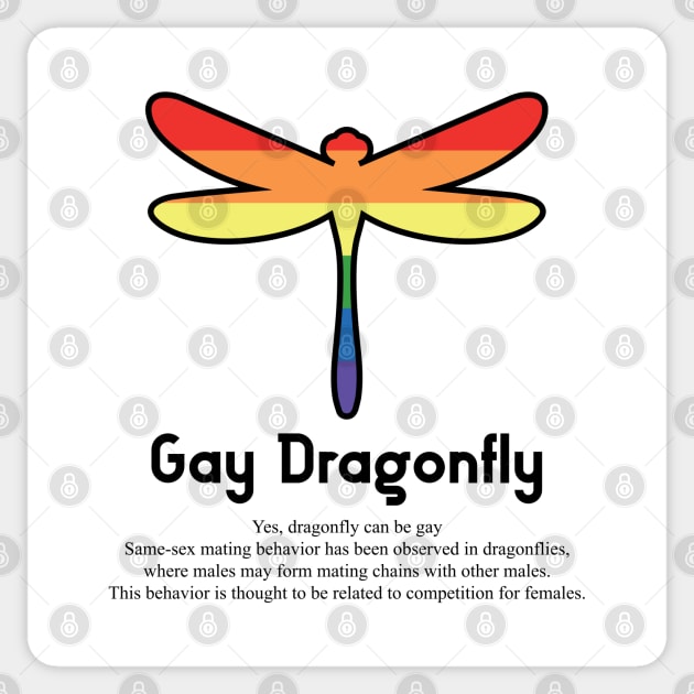 Gay Dragonfly G7b - Can animals be gay series - meme gift t-shirt Sticker by FOGSJ